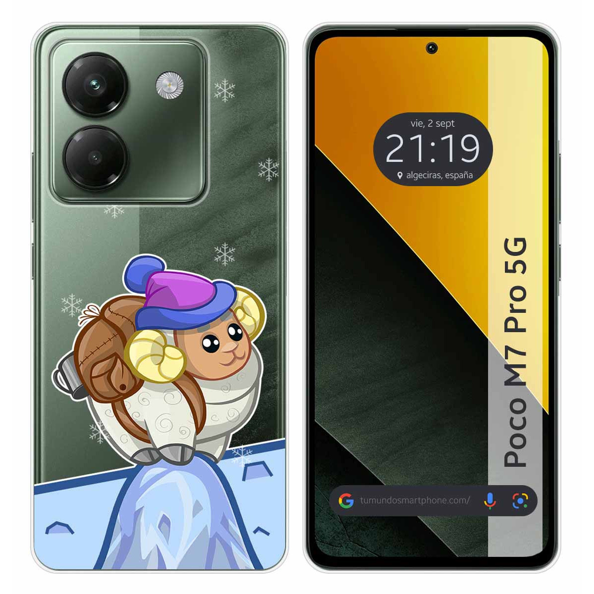 Funda Silicona Transparente para Xiaomi Poco M7 Pro 5G diseño Cabra Dibujos