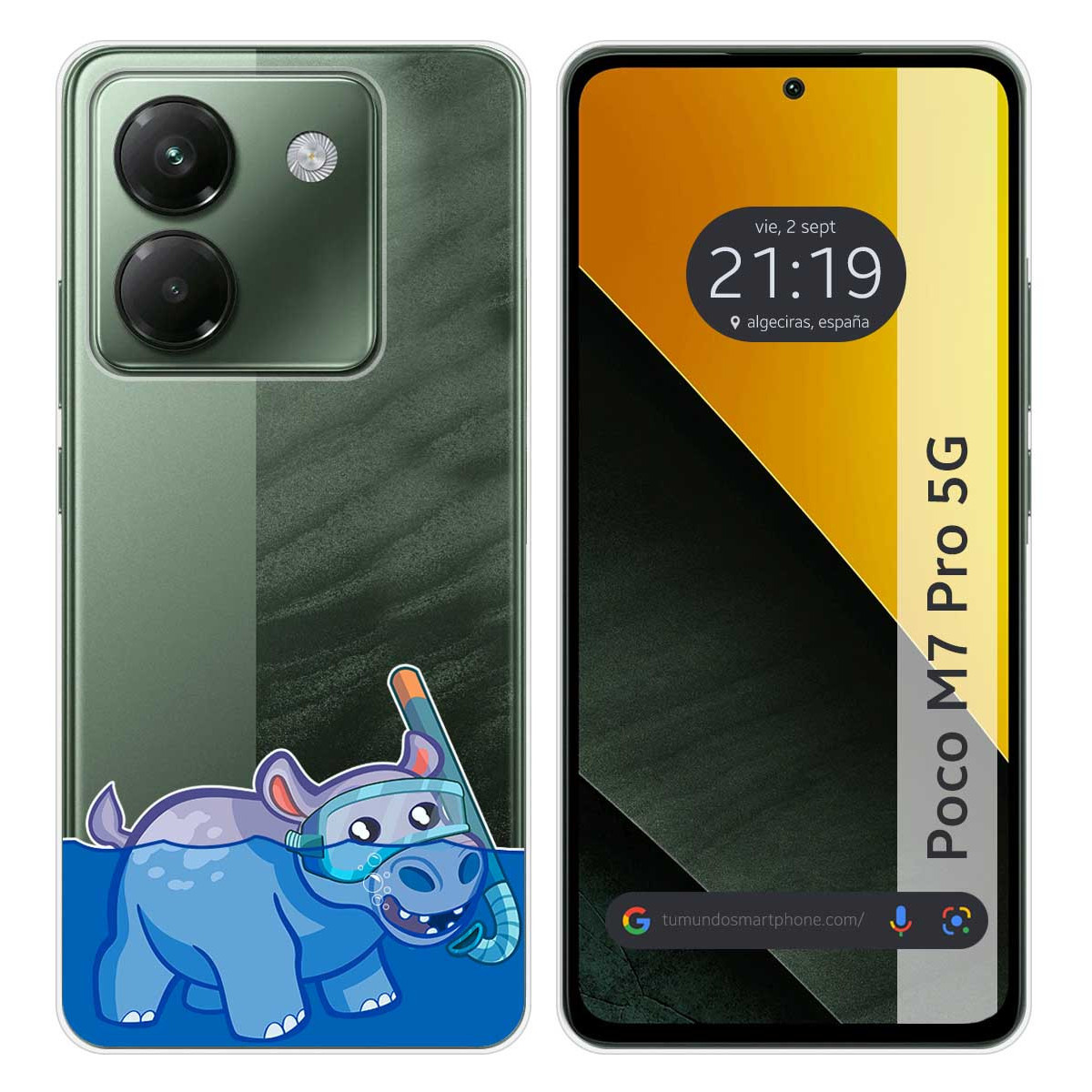 Funda Silicona Transparente para Xiaomi Poco M7 Pro 5G diseño Hipo Dibujos