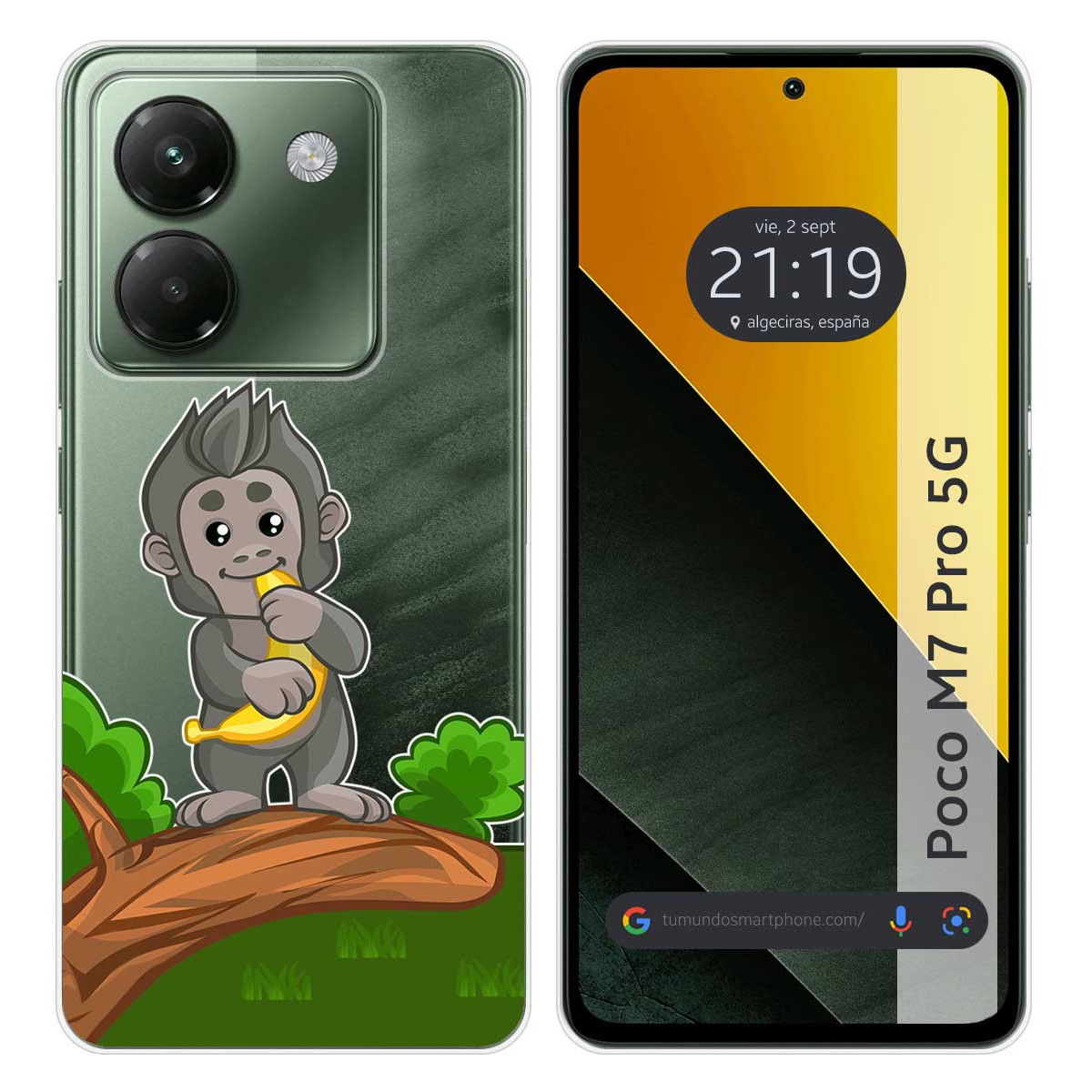 Funda Silicona Transparente para Xiaomi Poco M7 Pro 5G diseño Mono Dibujos