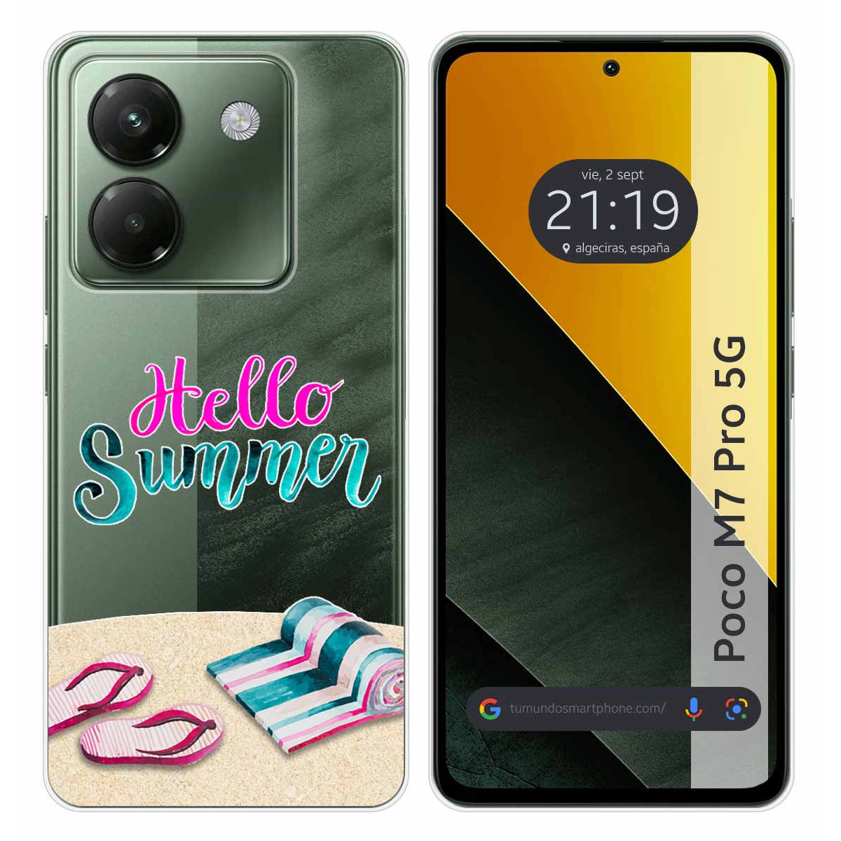 Funda Silicona Transparente para Xiaomi Poco M7 Pro 5G diseño Summer Dibujos