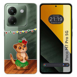 Funda Silicona Transparente para Xiaomi Poco M7 Pro 5G diseño Suricata Dibujos