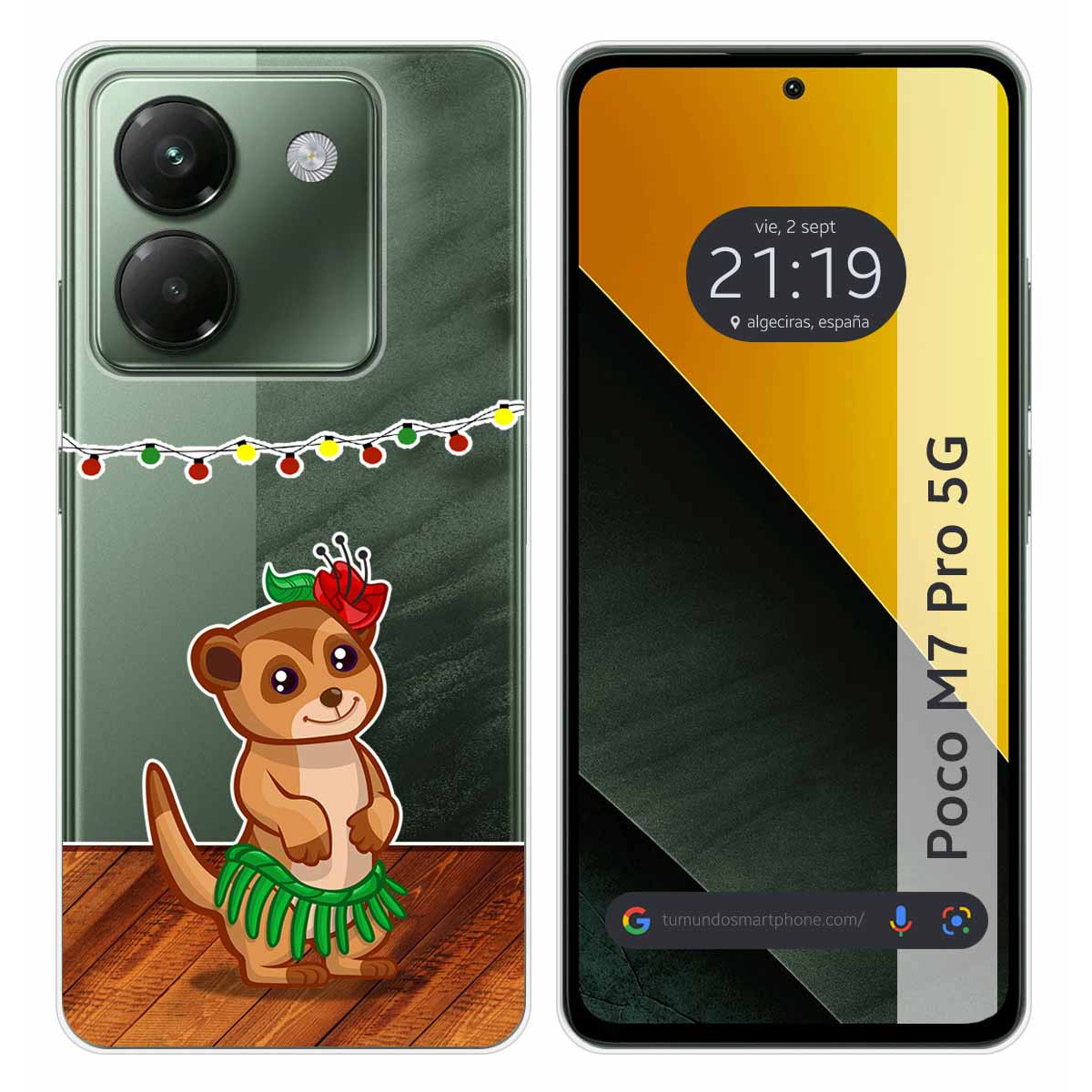 Funda Silicona Transparente para Xiaomi Poco M7 Pro 5G diseño Suricata Dibujos
