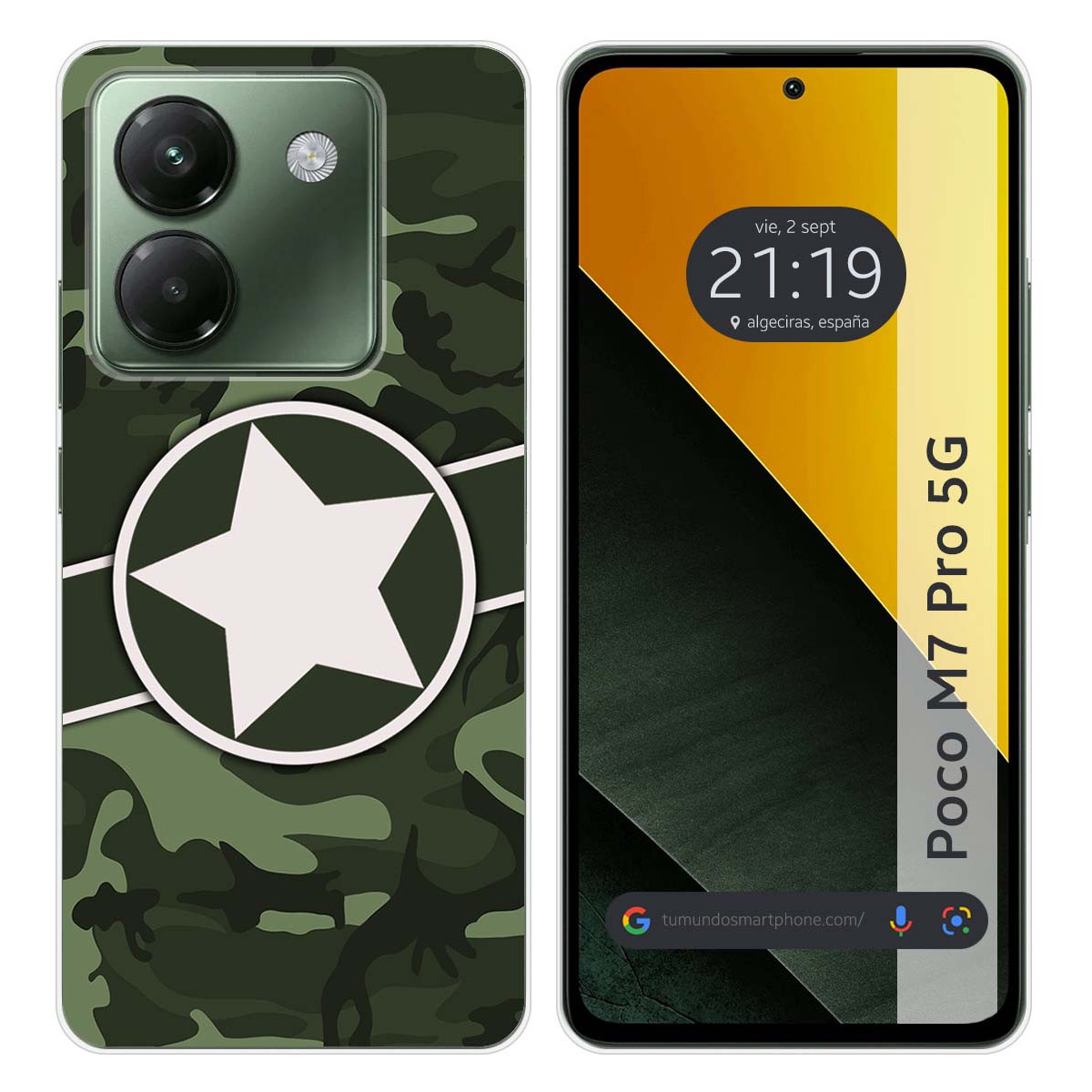 Funda Silicona para Xiaomi Poco M7 Pro 5G diseño Camuflaje 01 Dibujos