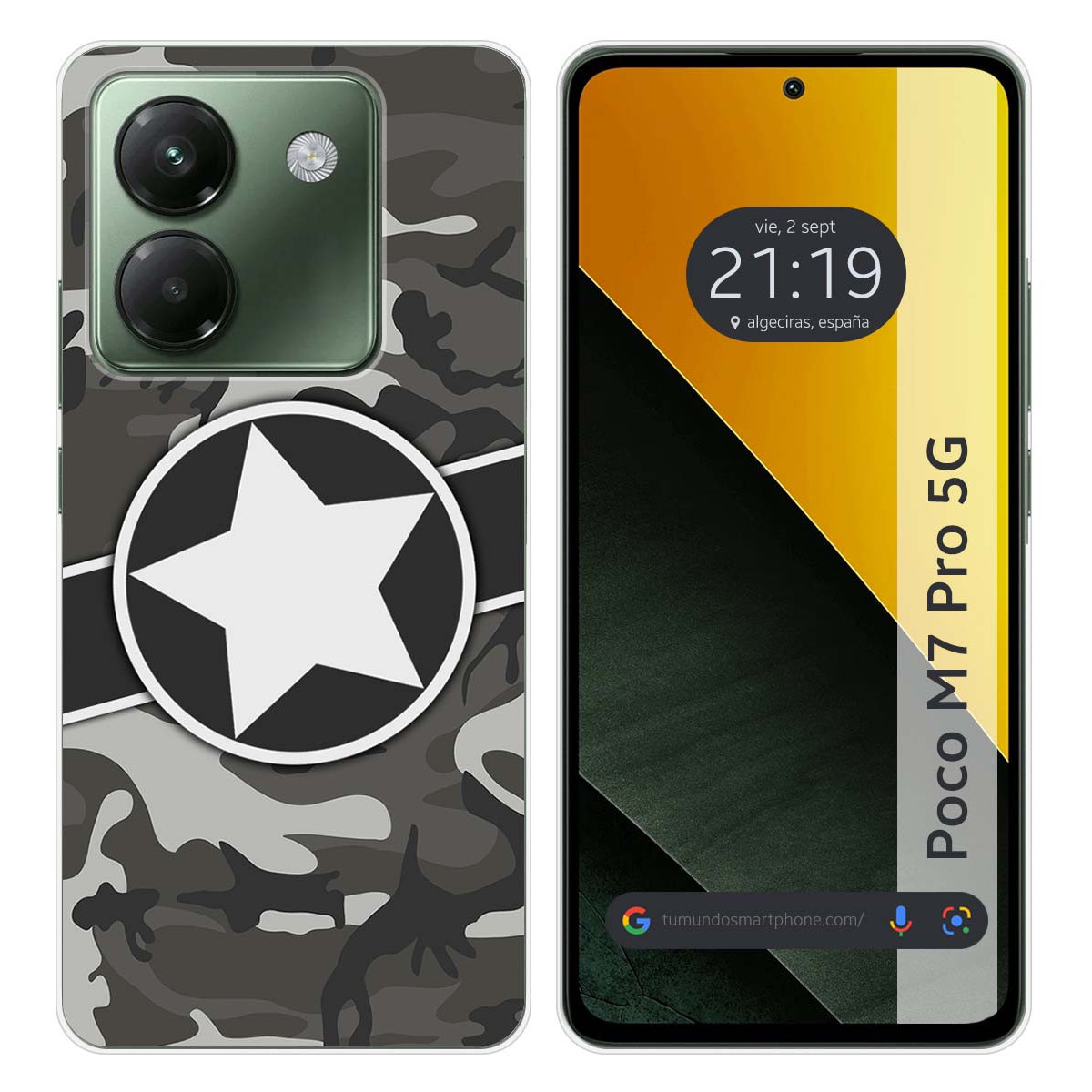 Funda Silicona para Xiaomi Poco M7 Pro 5G diseño Camuflaje 02 Dibujos