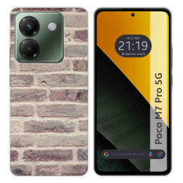 Funda Silicona para Xiaomi Poco M7 Pro 5G diseño Ladrillo 01 Dibujos
