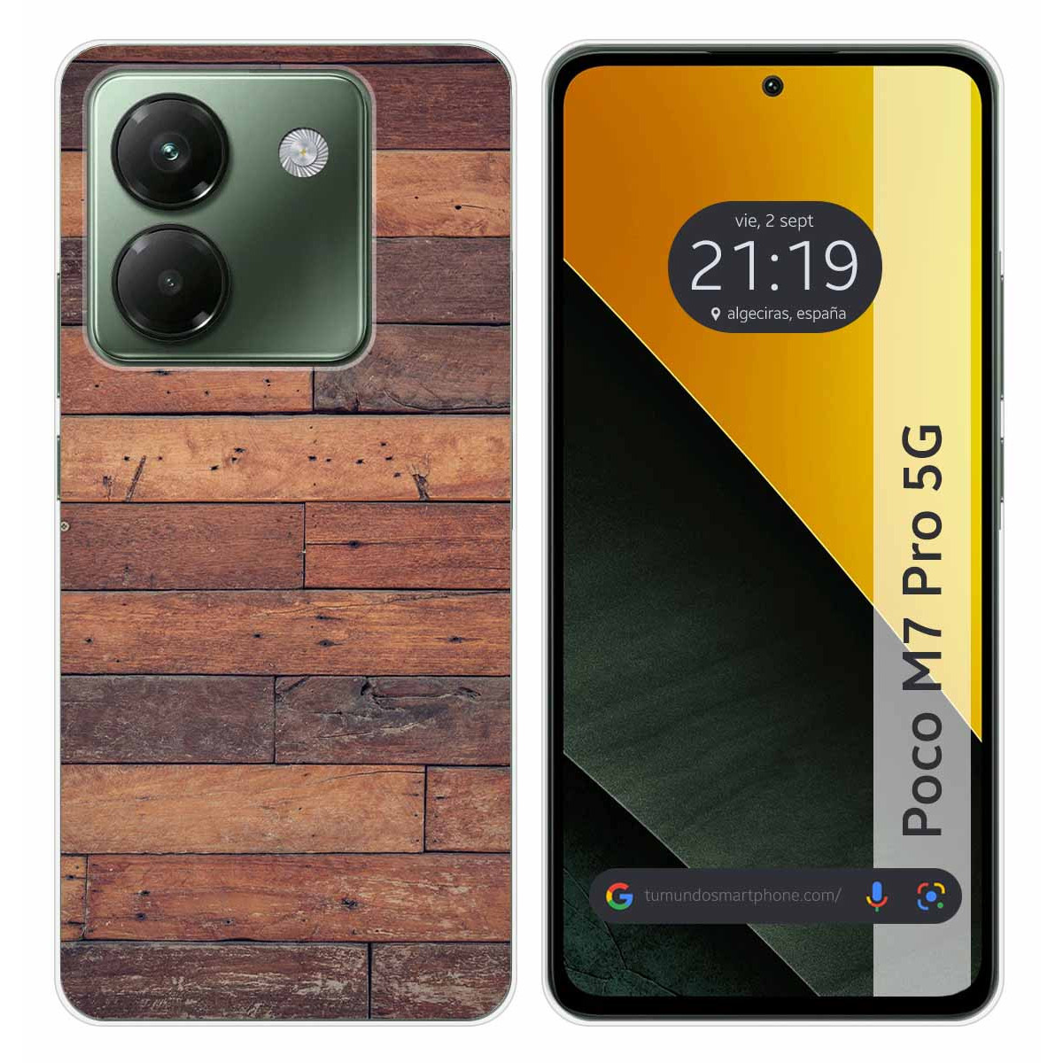 Funda Silicona para Xiaomi Poco M7 Pro 5G diseño Madera 03 Dibujos