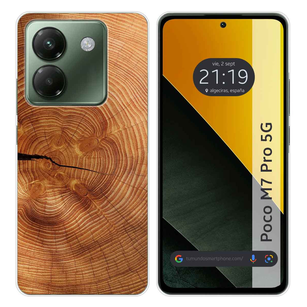 Funda Silicona para Xiaomi Poco M7 Pro 5G diseño Madera 04 Dibujos