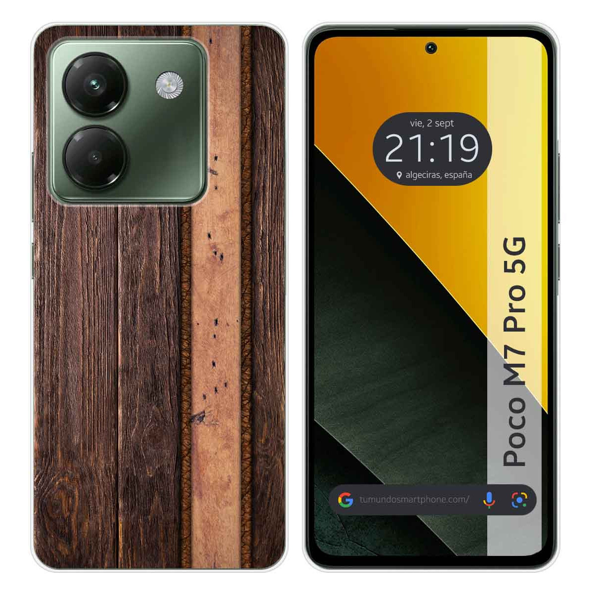Funda Silicona para Xiaomi Poco M7 Pro 5G diseño Madera 05 Dibujos