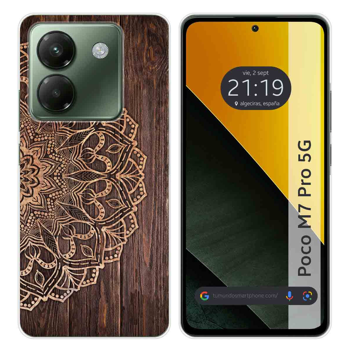 Funda Silicona para Xiaomi Poco M7 Pro 5G diseño Madera 06 Dibujos