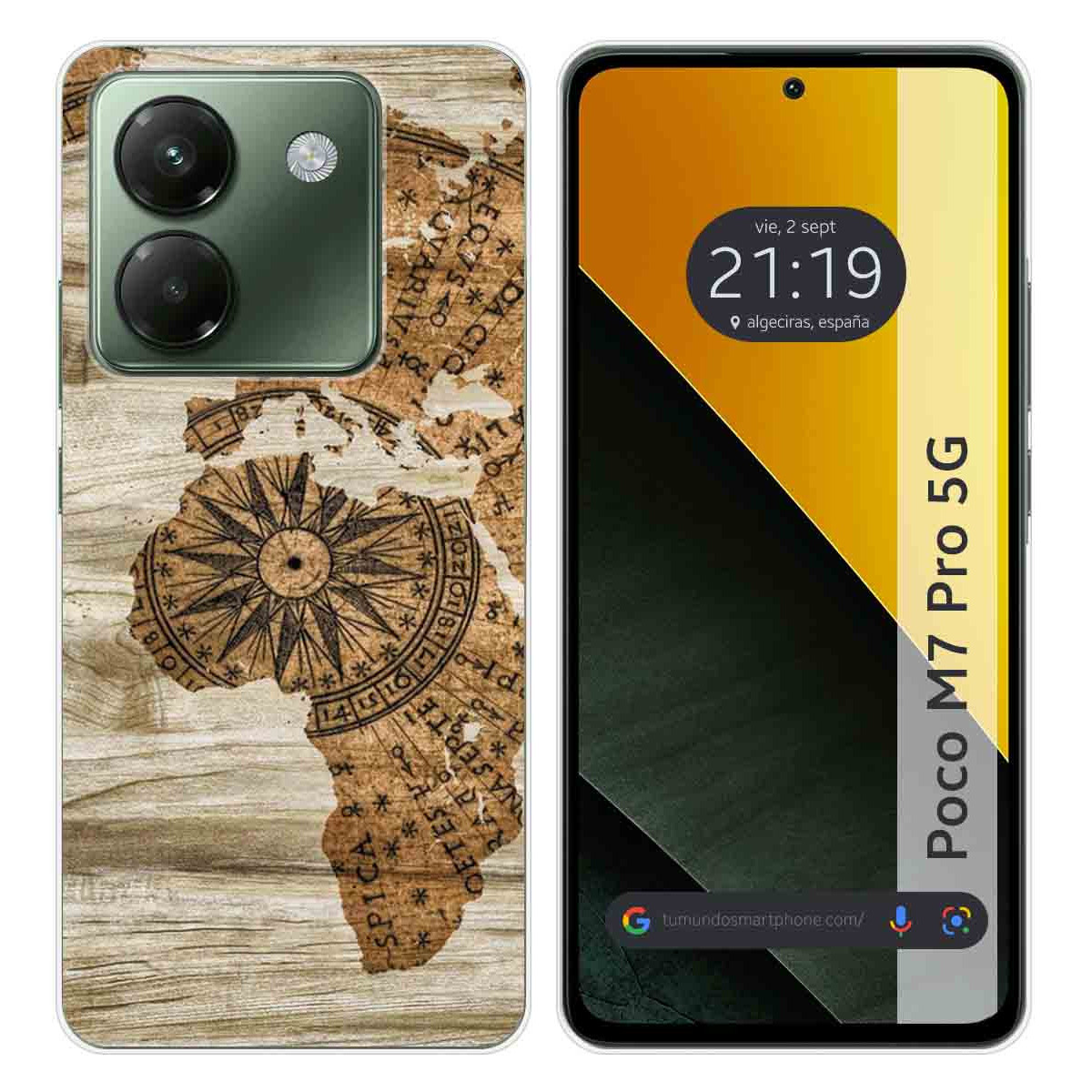 Funda Silicona para Xiaomi Poco M7 Pro 5G diseño Madera 07 Dibujos