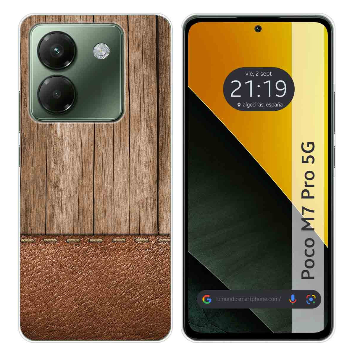 Funda Silicona para Xiaomi Poco M7 Pro 5G diseño Madera 09 Dibujos