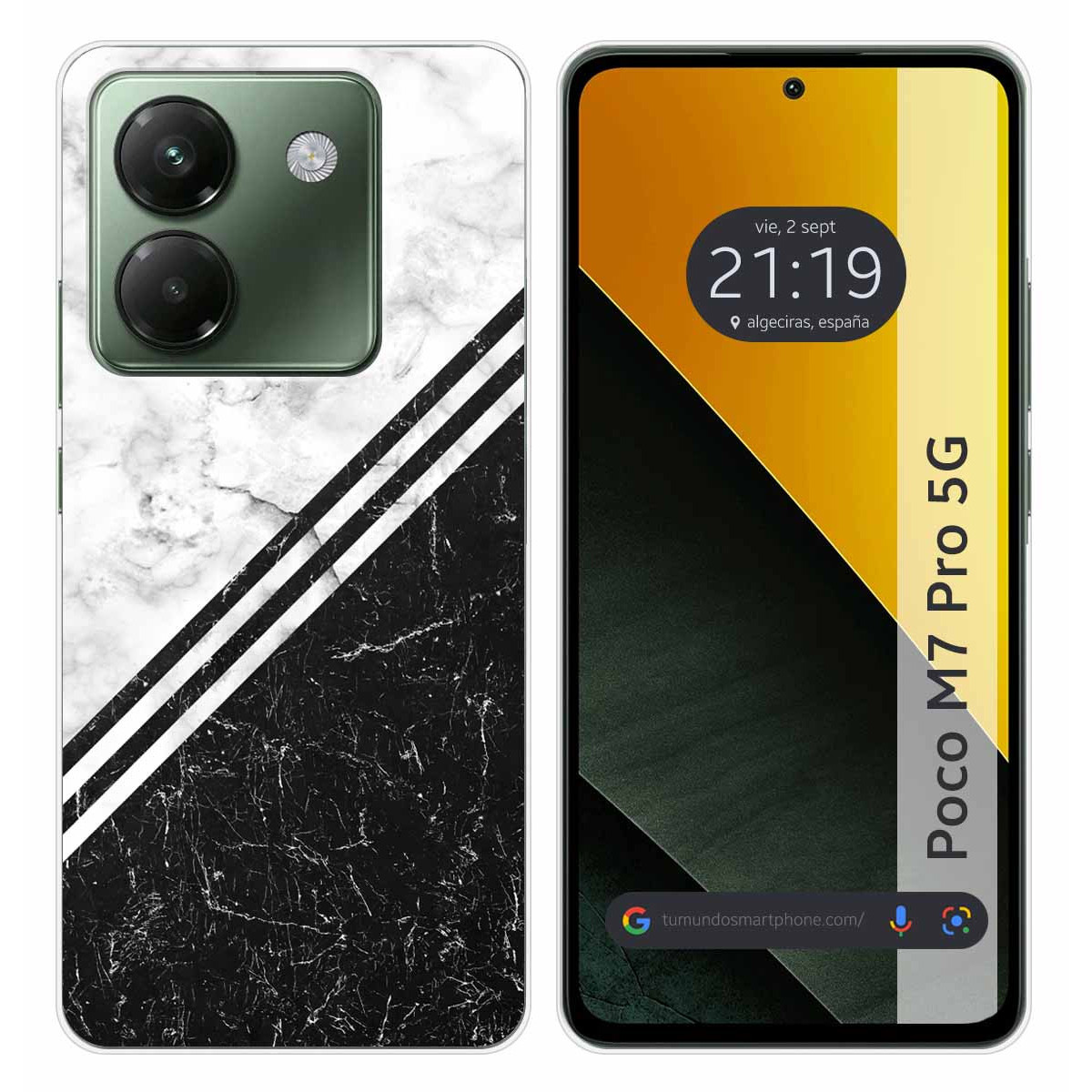 Funda Silicona para Xiaomi Poco M7 Pro 5G diseño Mármol 01 Dibujos