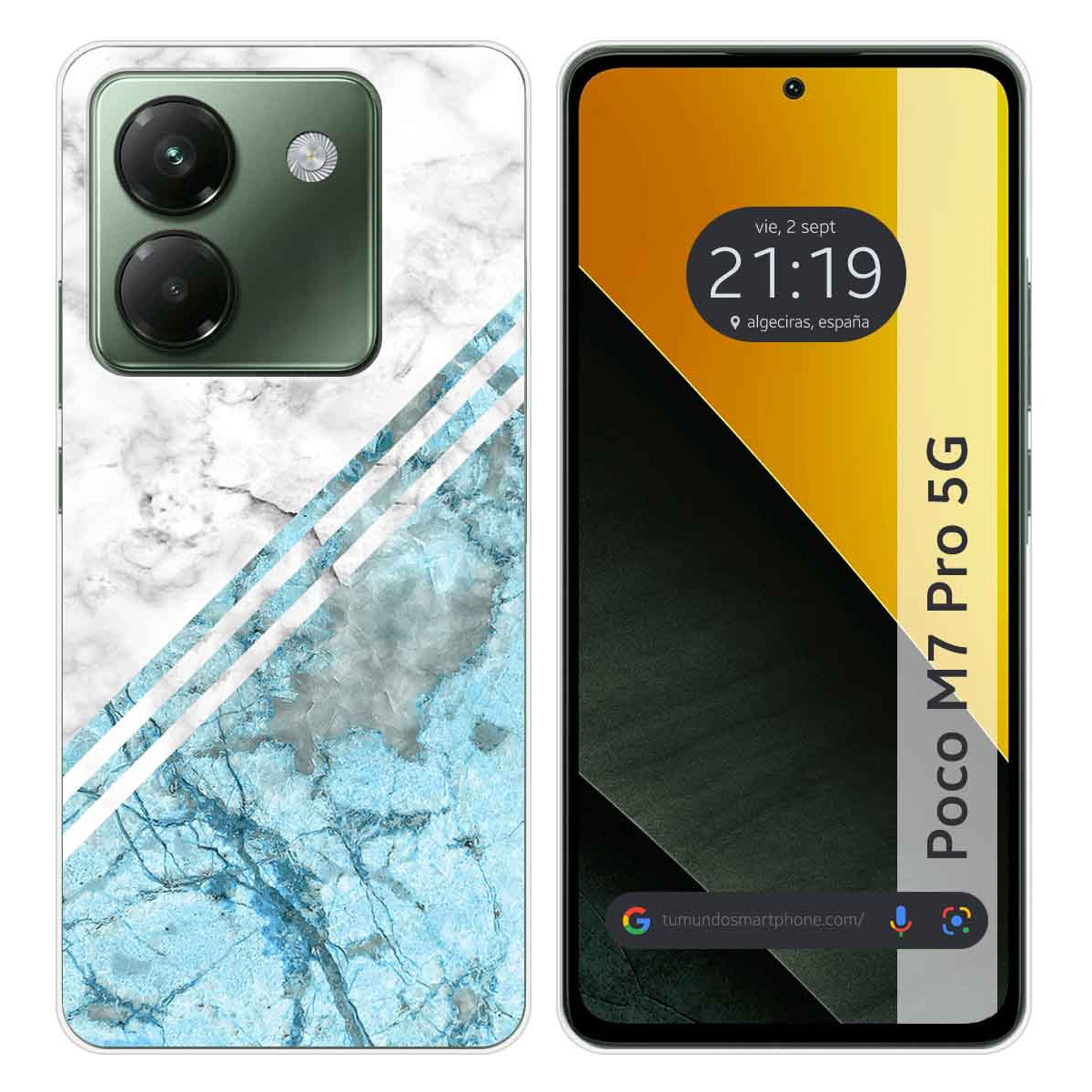 Funda Silicona para Xiaomi Poco M7 Pro 5G diseño Mármol 02 Dibujos