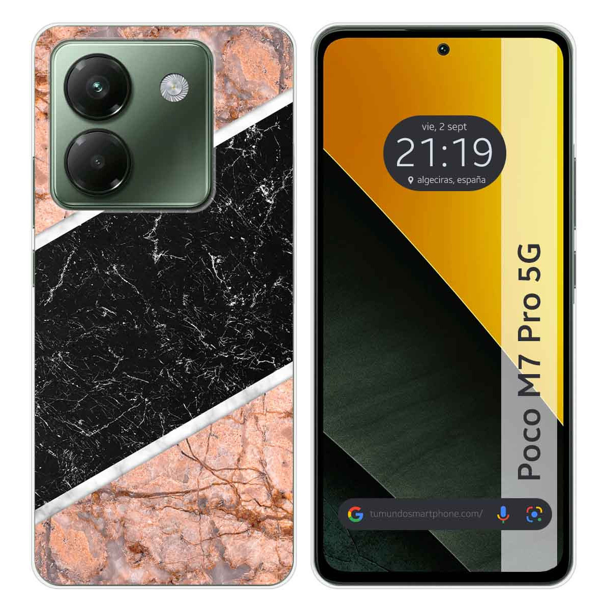 Funda Silicona para Xiaomi Poco M7 Pro 5G diseño Mármol 07 Dibujos