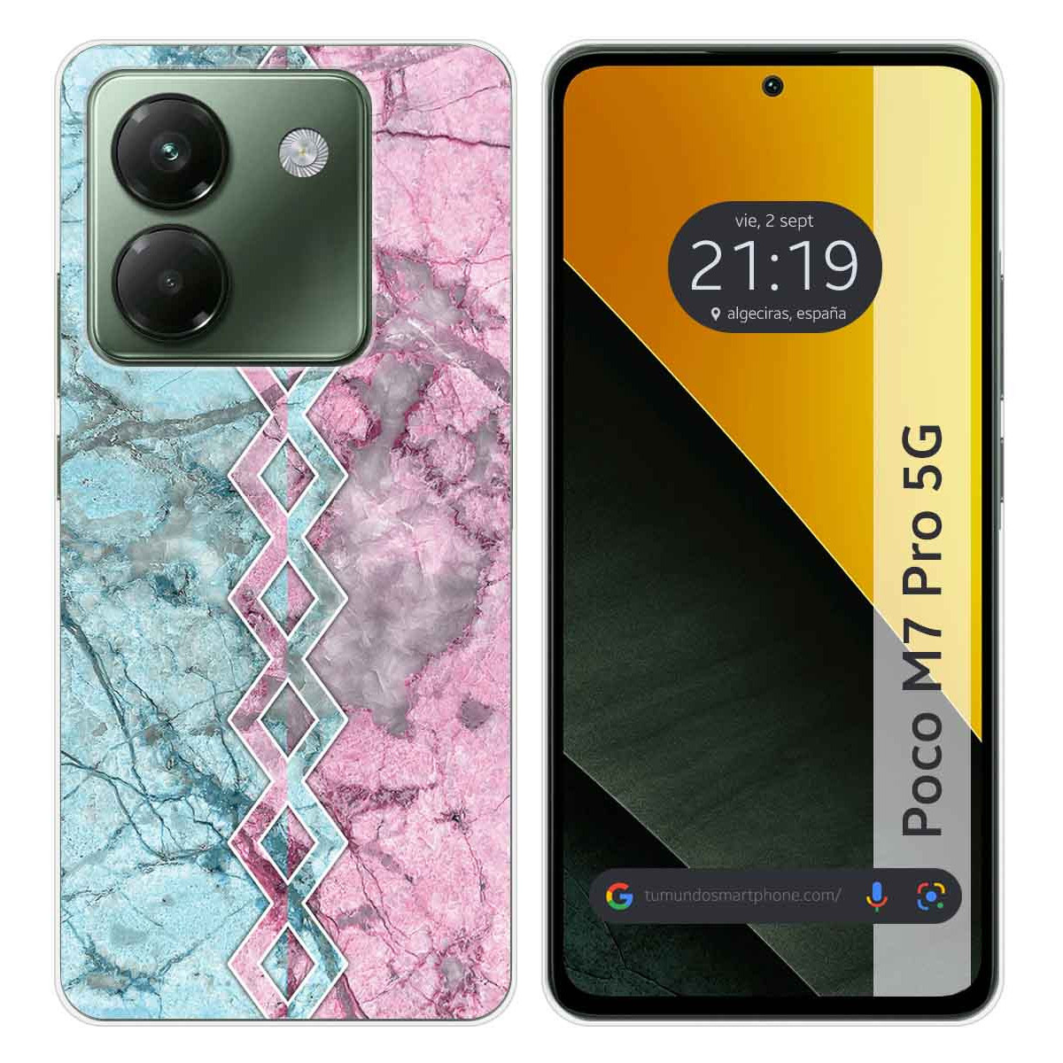 Funda Silicona para Xiaomi Poco M7 Pro 5G diseño Mármol 08 Dibujos