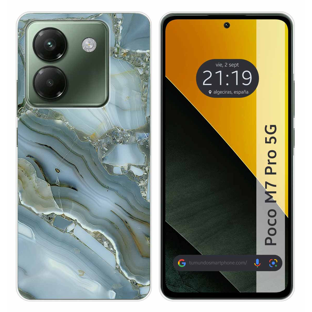 Funda Silicona para Xiaomi Poco M7 Pro 5G diseño Mármol 09 Dibujos