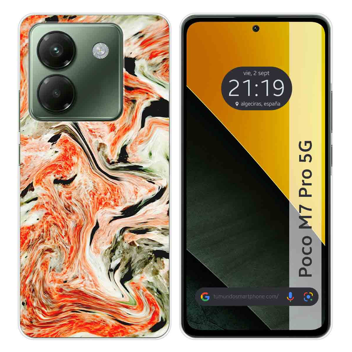 Funda Silicona para Xiaomi Poco M7 Pro 5G diseño Mármol 12 Dibujos