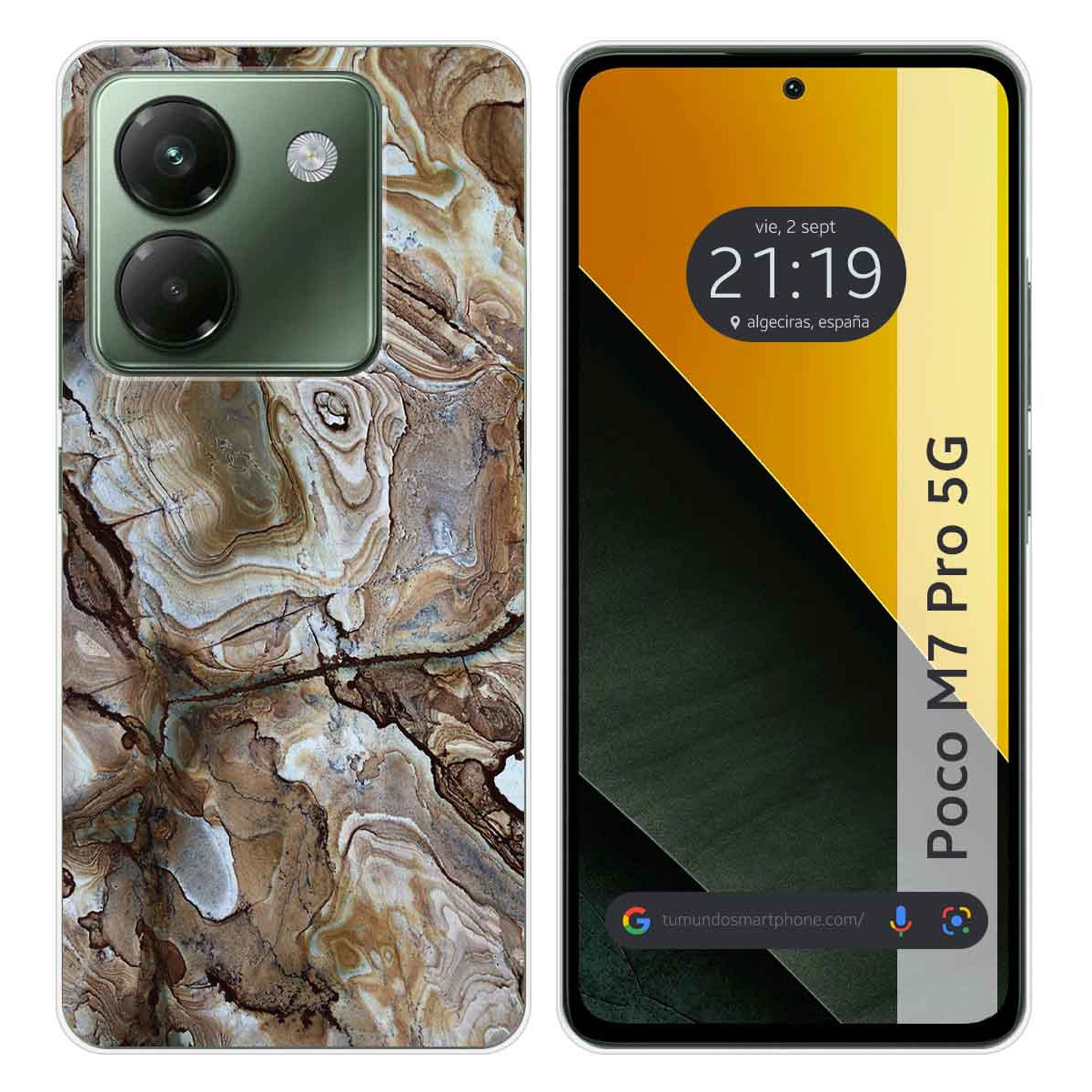 Funda Silicona para Xiaomi Poco M7 Pro 5G diseño Mármol 14 Dibujos