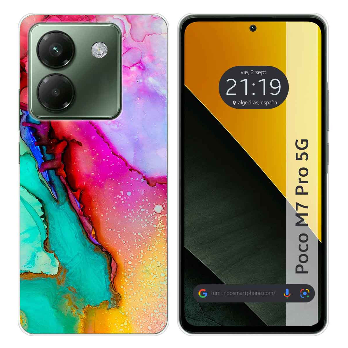 Funda Silicona para Xiaomi Poco M7 Pro 5G diseño Mármol 15 Dibujos