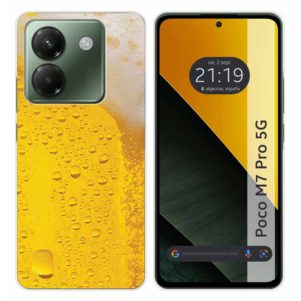 Funda Silicona para Xiaomi Poco M7 Pro 5G diseño Cerveza Dibujos