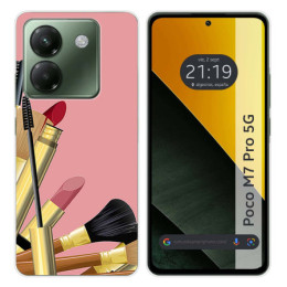 Funda Silicona para Xiaomi Poco M7 Pro 5G diseño Brochas Dibujos