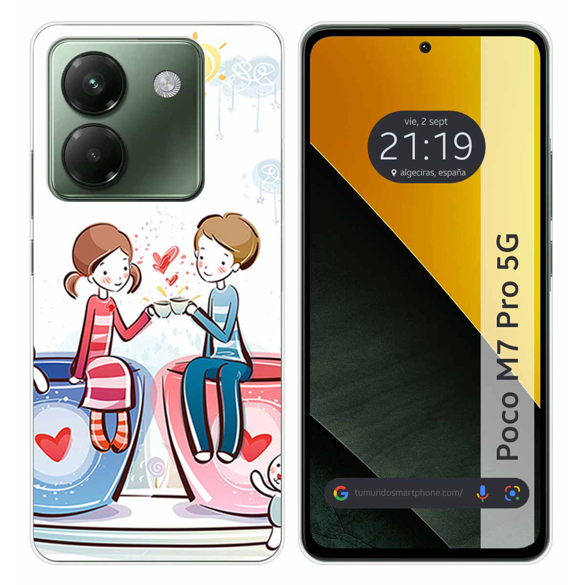 Funda Silicona para Xiaomi Poco M7 Pro 5G diseño Café Dibujos