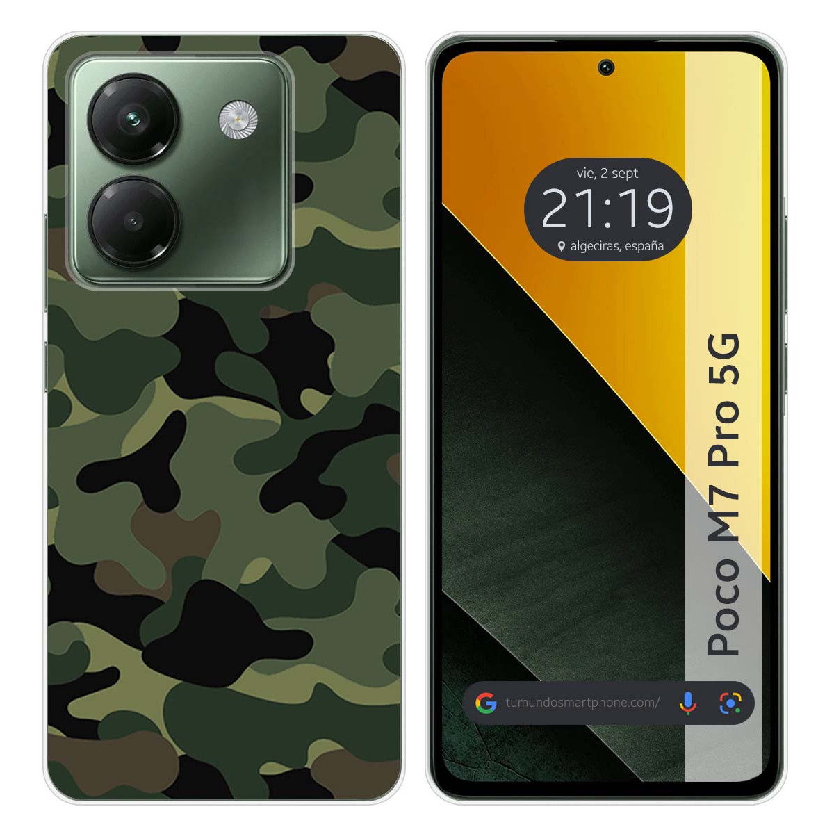 Funda Silicona para Xiaomi Poco M7 Pro 5G diseño Camuflaje Dibujos