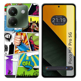 Funda Silicona para Xiaomi Poco M7 Pro 5G diseño Comic Dibujos