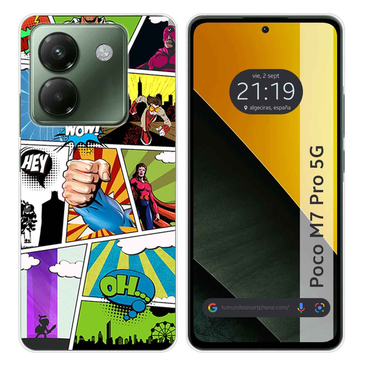 Funda Silicona para Xiaomi Poco M7 Pro 5G diseño Comic Dibujos