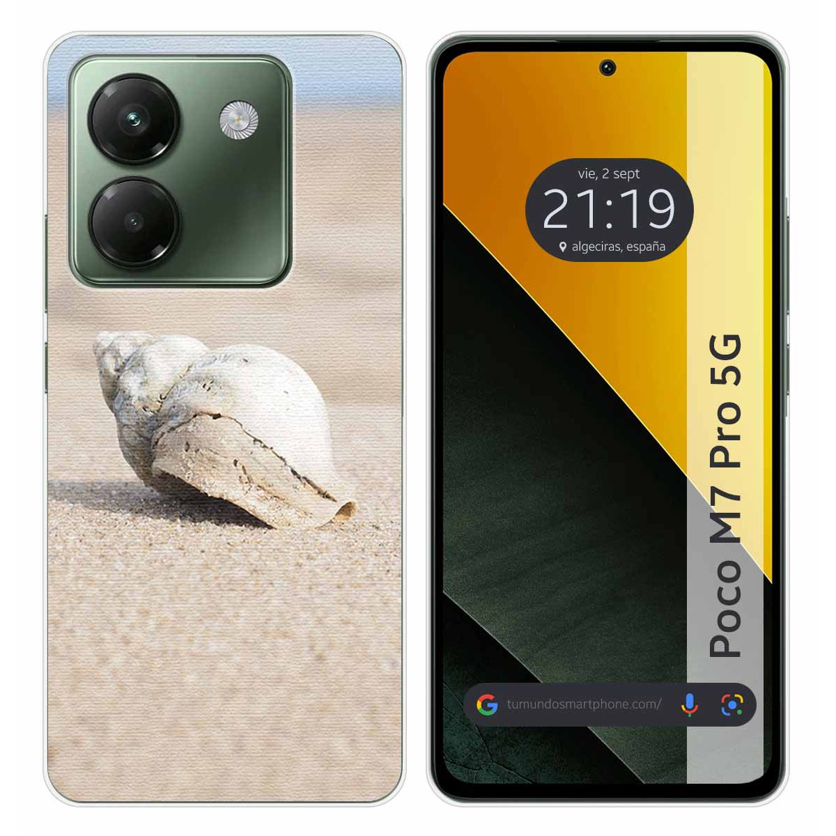 Funda Silicona para Xiaomi Poco M7 Pro 5G diseño Concha Dibujos