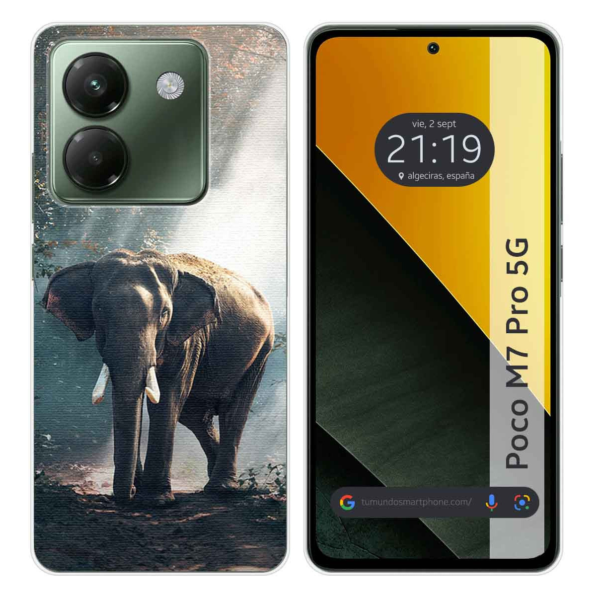 Funda Silicona para Xiaomi Poco M7 Pro 5G diseño Elefante Dibujos