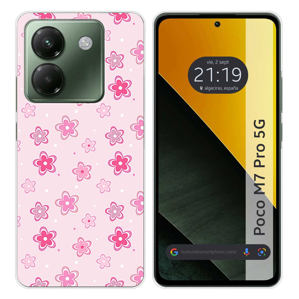 Funda Silicona para Xiaomi Poco M7 Pro 5G diseño Flores Dibujos