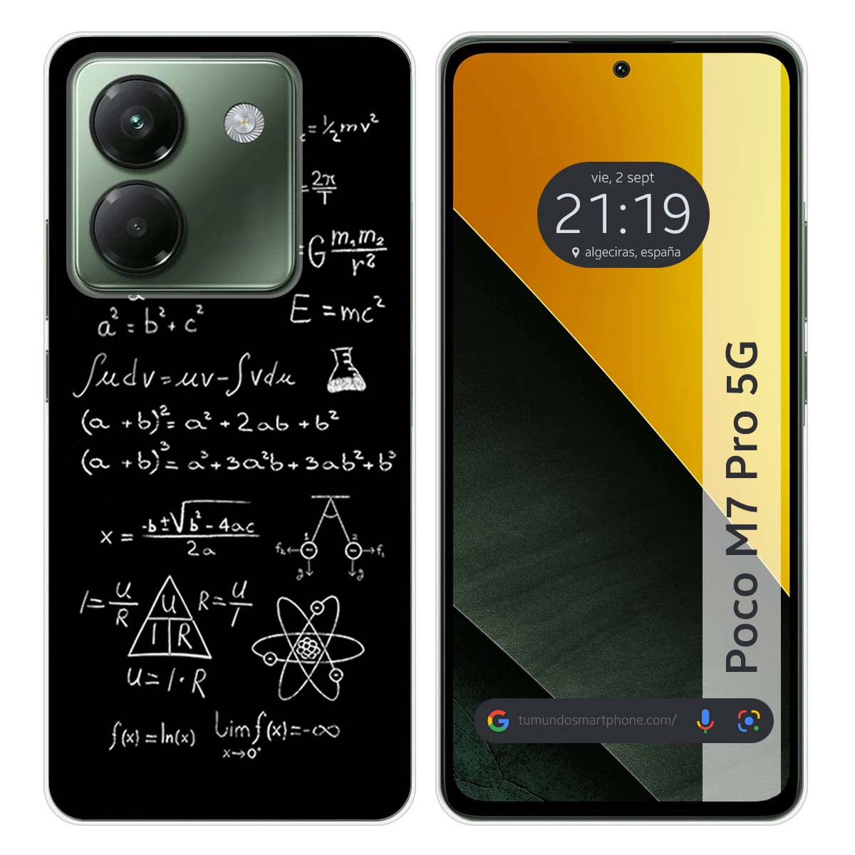 Funda Silicona para Xiaomi Poco M7 Pro 5G diseño Formulas Dibujos