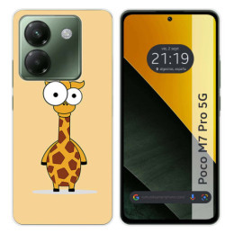 Funda Silicona para Xiaomi Poco M7 Pro 5G diseño Jirafa Dibujos