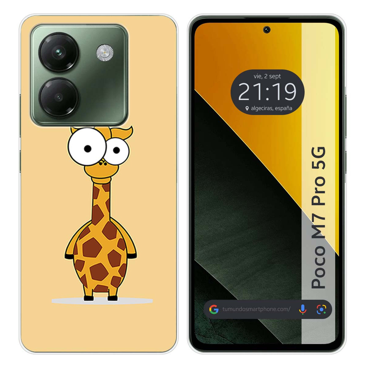 Funda Silicona para Xiaomi Poco M7 Pro 5G diseño Jirafa Dibujos