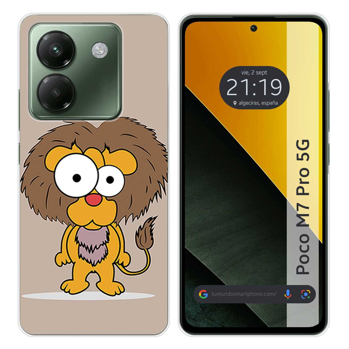 Funda Silicona para Xiaomi Poco M7 Pro 5G diseño Leon Dibujos