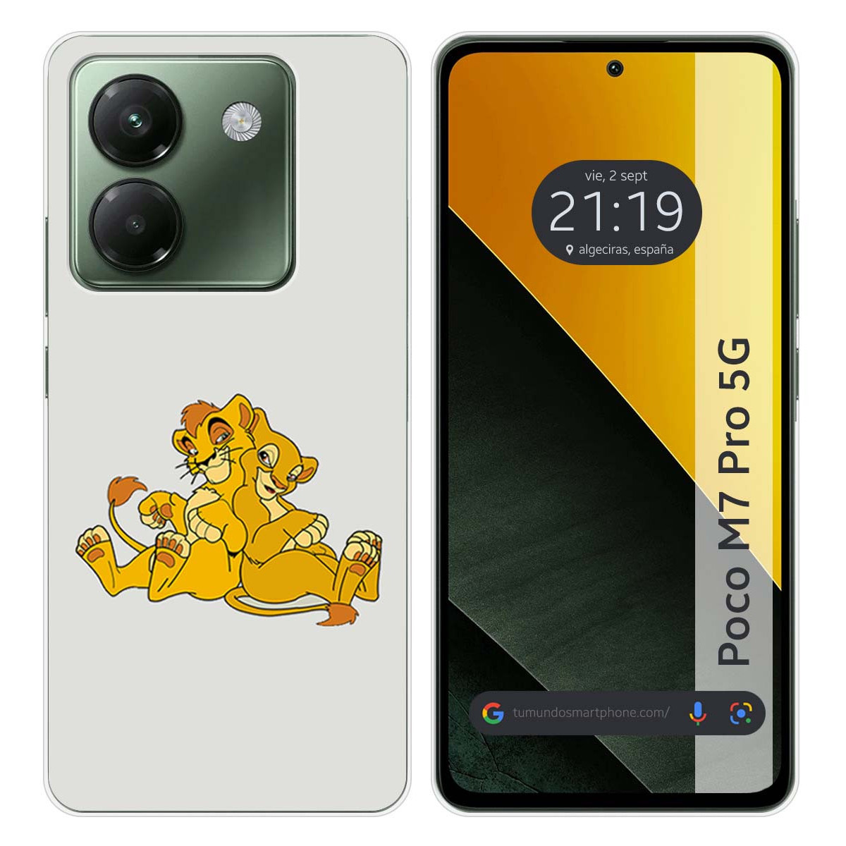 Funda Silicona para Xiaomi Poco M7 Pro 5G diseño Leones Dibujos