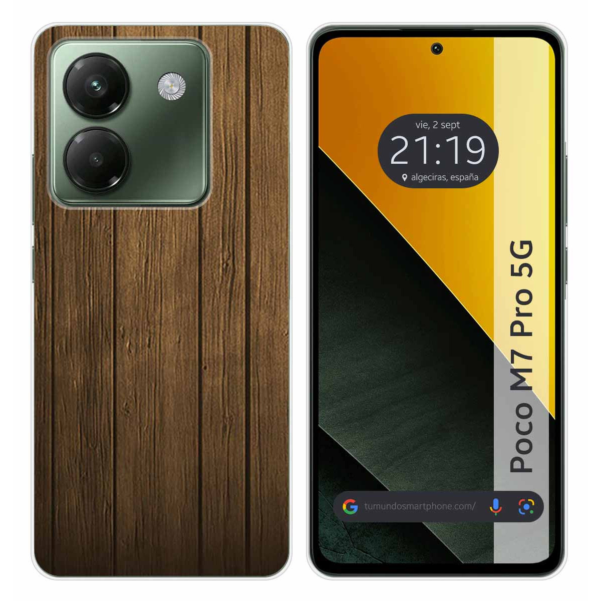 Funda Silicona para Xiaomi Poco M7 Pro 5G diseño Madera Dibujos