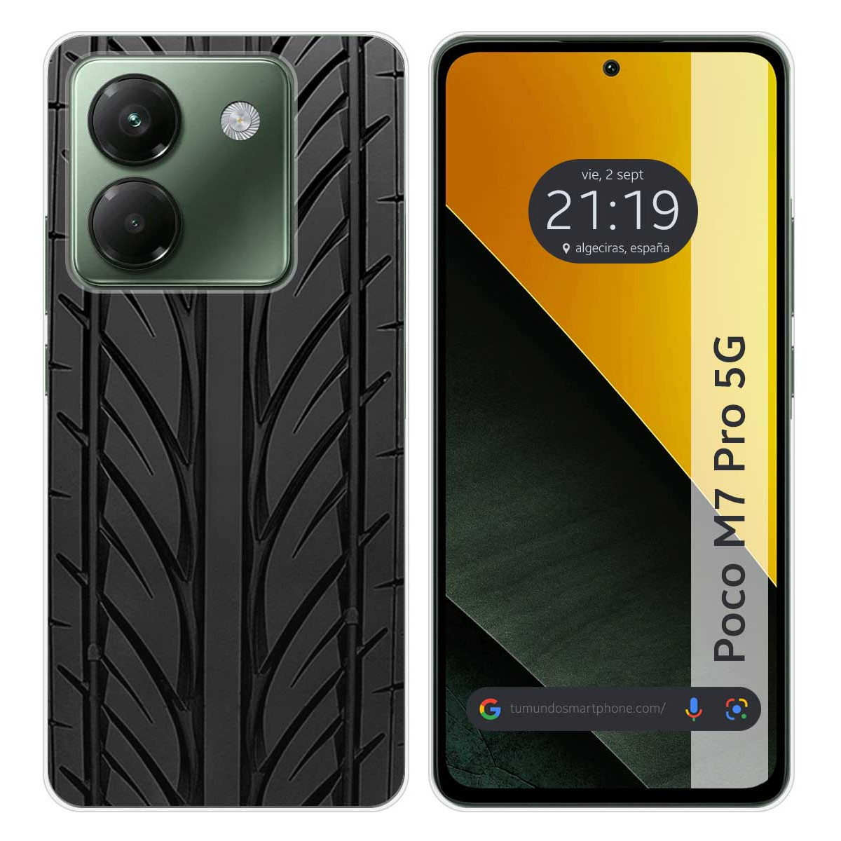 Funda Silicona para Xiaomi Poco M7 Pro 5G diseño Neumatico Dibujos