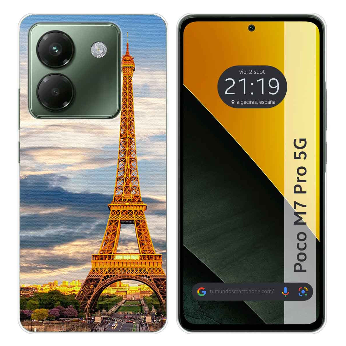 Funda Silicona para Xiaomi Poco M7 Pro 5G diseño Paris Dibujos