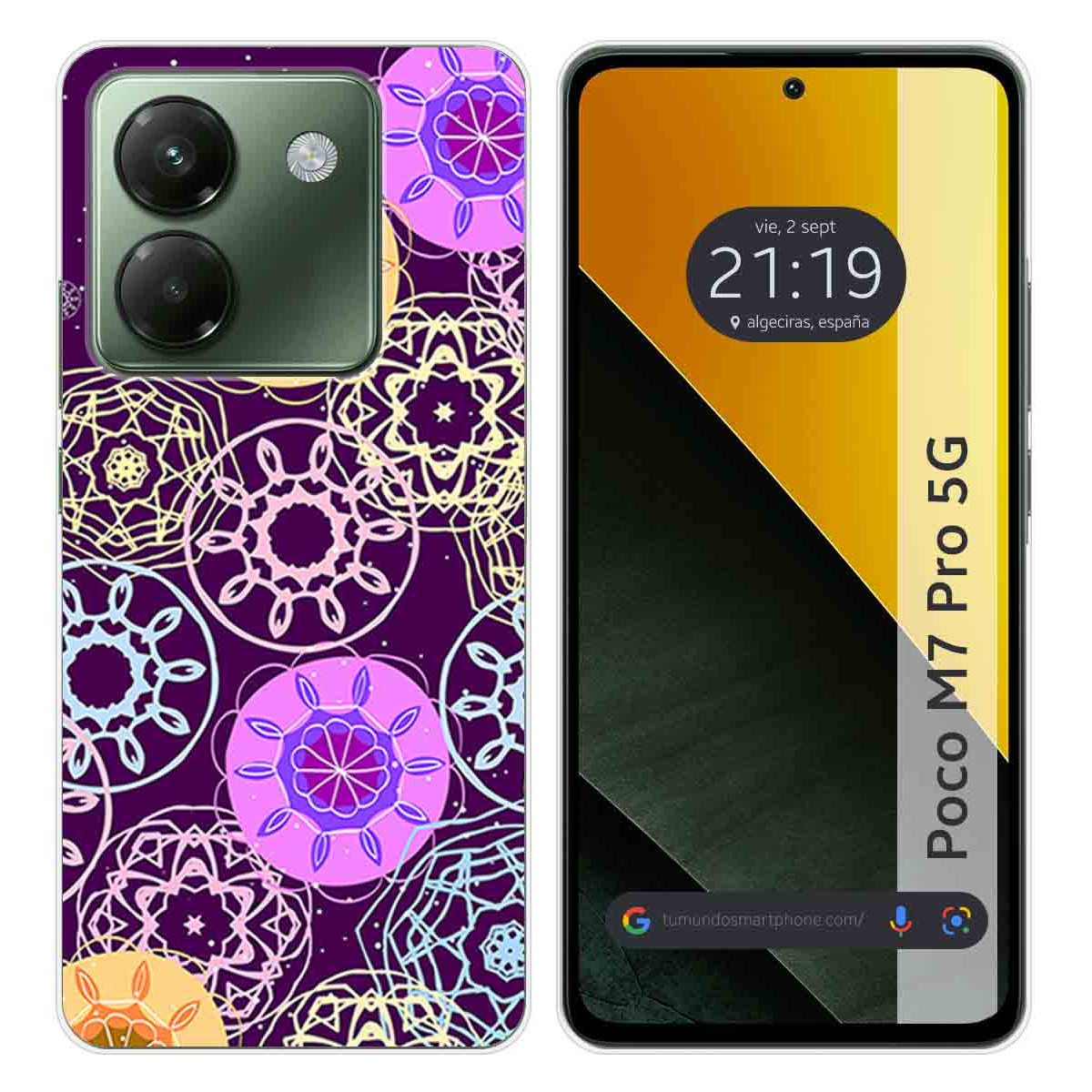 Funda Silicona para Xiaomi Poco M7 Pro 5G diseño Radial Dibujos