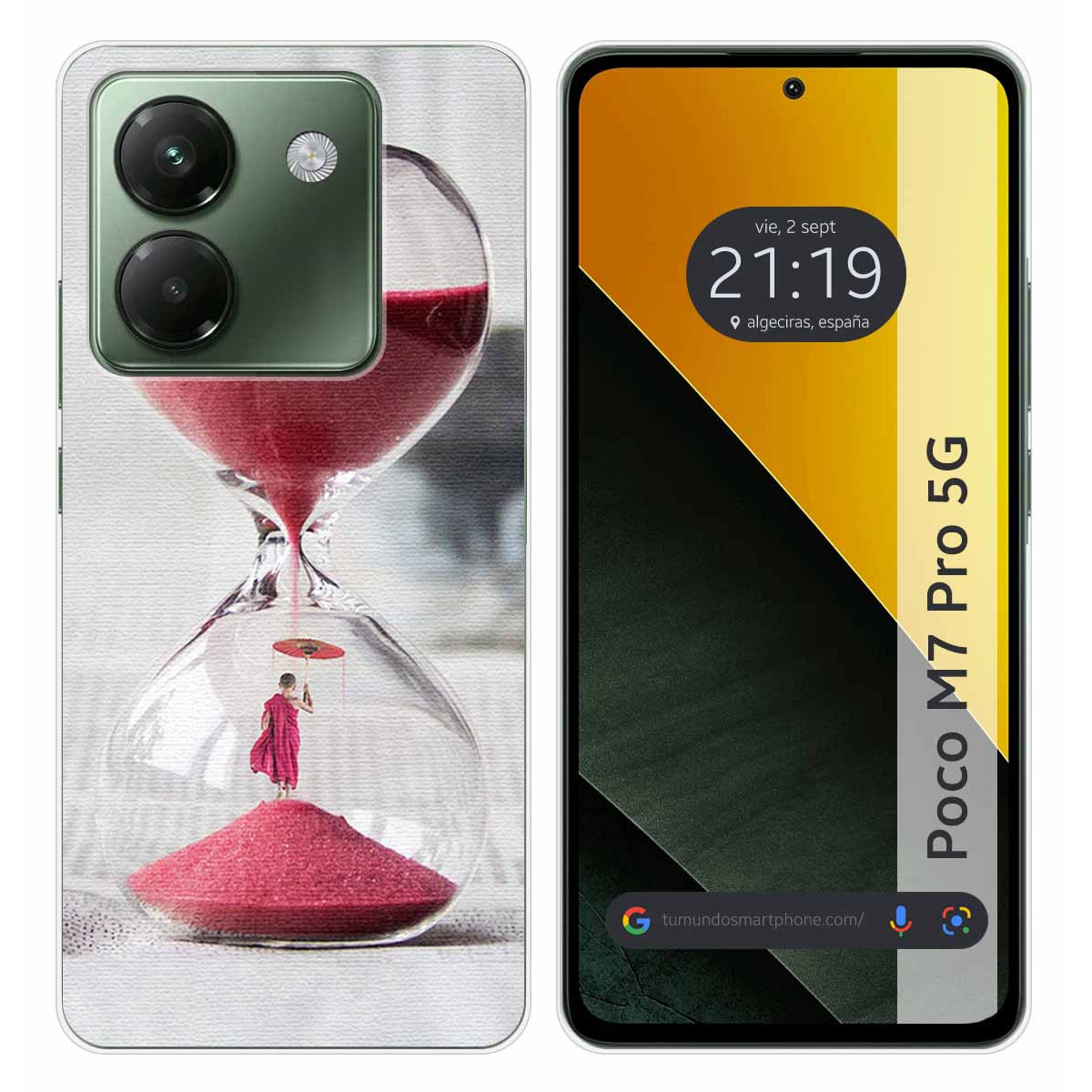 Funda Silicona para Xiaomi Poco M7 Pro 5G diseño Reloj Dibujos