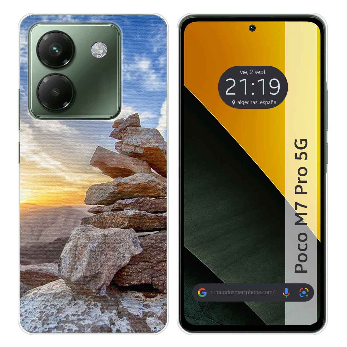 Funda Silicona para Xiaomi Poco M7 Pro 5G diseño Sunset Dibujos