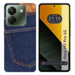 Funda Silicona para Xiaomi Poco M7 Pro 5G diseño Vaquero Dibujos