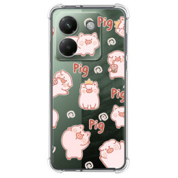 Funda Silicona Antigolpes para Xiaomi Poco M7 Pro 5G diseño Cerdos Dibujos