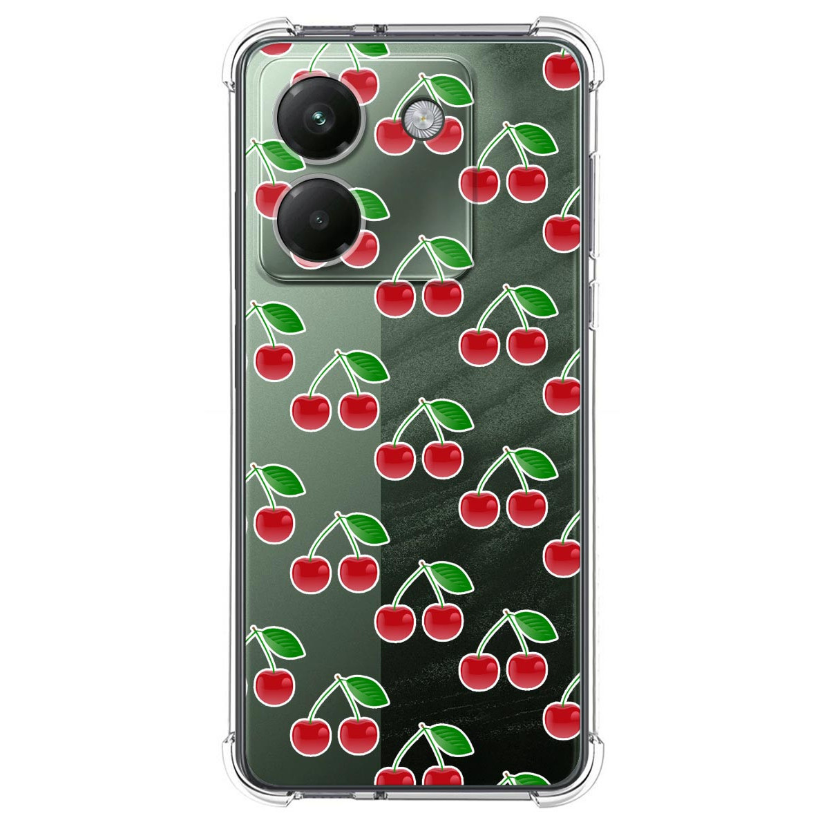 Funda Silicona Antigolpes para Xiaomi Poco M7 Pro 5G diseño Cerezas Dibujos