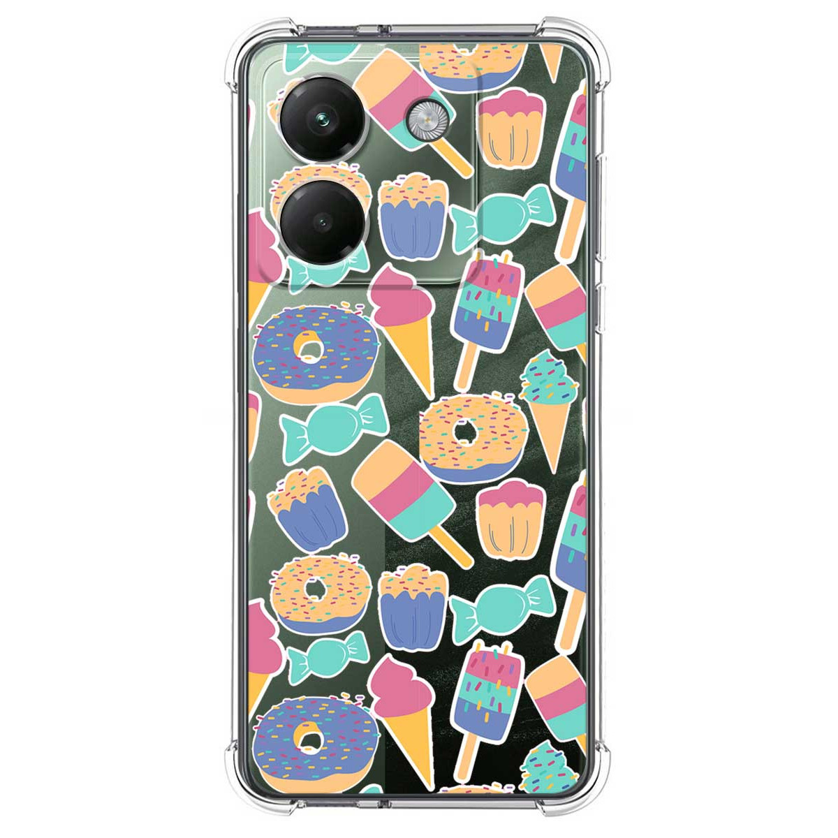 Funda Silicona Antigolpes para Xiaomi Poco M7 Pro 5G diseño Dulces 02 Dibujos