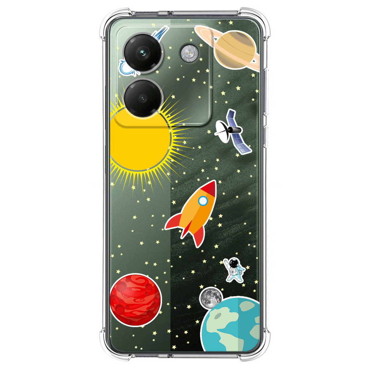 Funda Silicona Antigolpes para Xiaomi Poco M7 Pro 5G diseño Espacio Dibujos