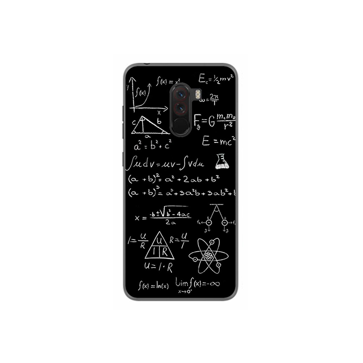 Funda Gel Tpu para Xiaomi Pocophone F1 Diseño Formulas Dibujos