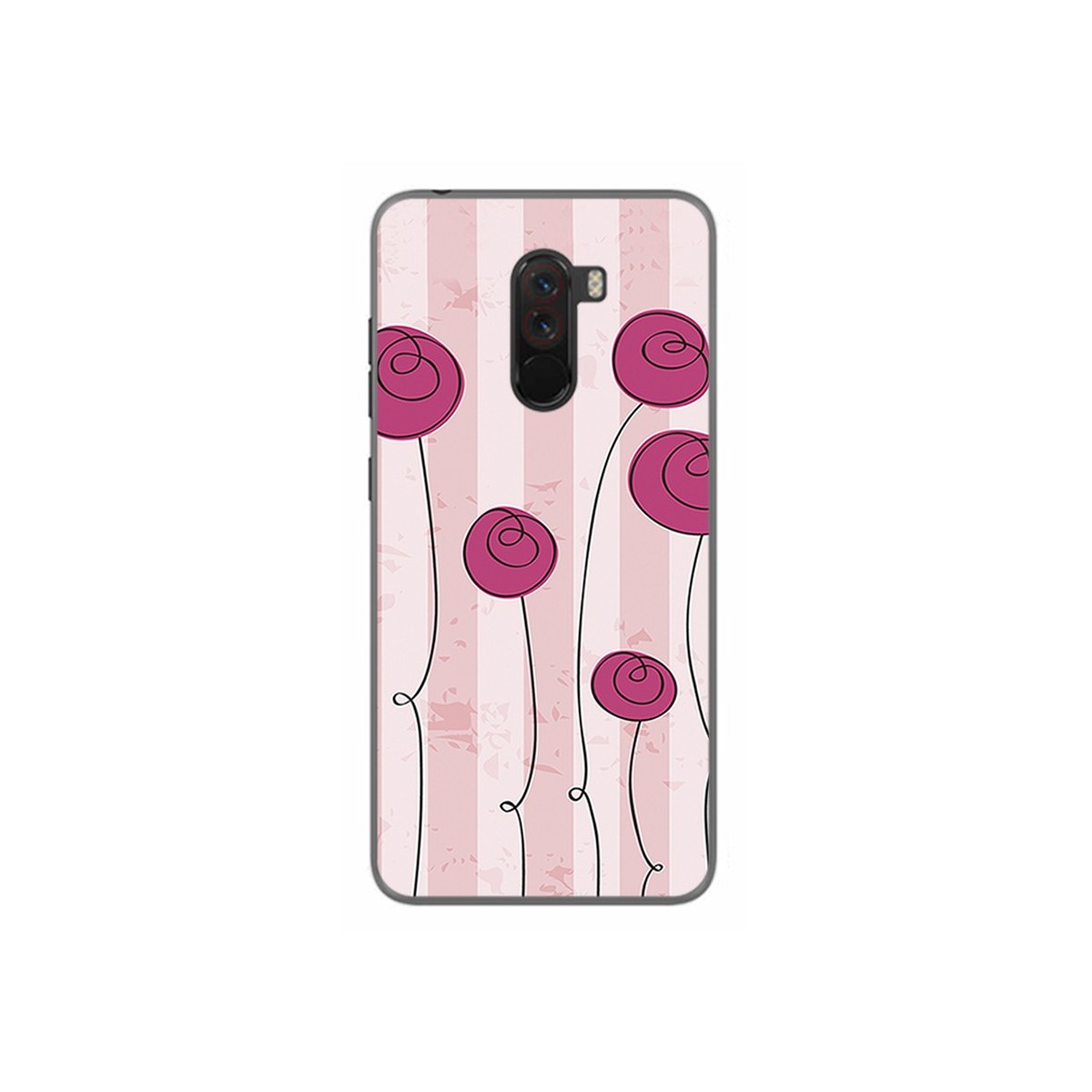 Funda Gel Tpu para Xiaomi Pocophone F1 Diseño Flores Vintage Dibujos